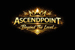 Gold 'Ascendpoint Beyond The Level' logo on a black background